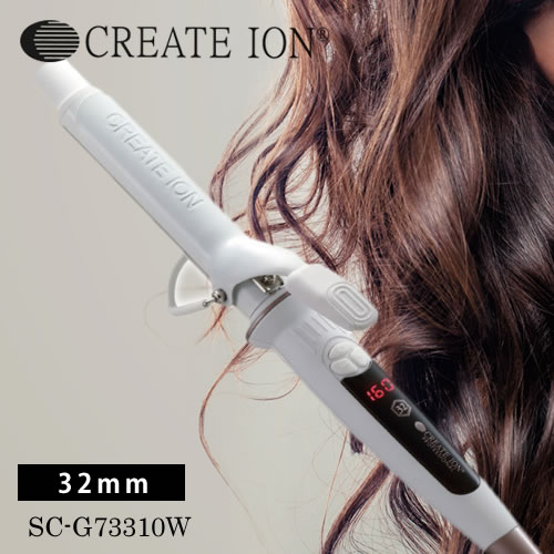 クレイツイオン エレメアカール 32mm SC-G73310W コテ ヘアアイロン CREATE ION