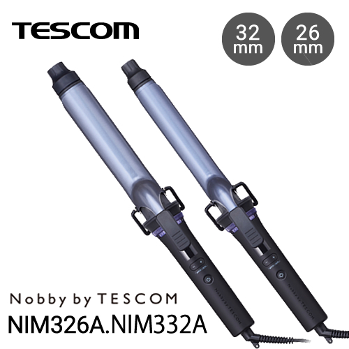 Nobby by TESCOM ノビー バイ テスコム プロフェッショナル プロテクトイオン カールアイロン NIM326 26mm / NIM332 32mm 